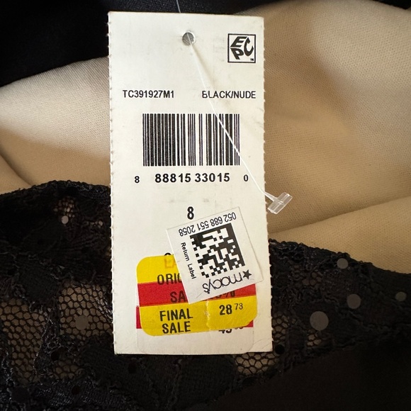 *CONNECTED APPAREL* Black x Tan Sleeveless Formal Dress NWT Size 8 - Picture 7 of 8